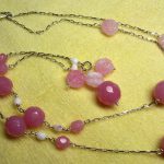 ピンクビーズのネックレス